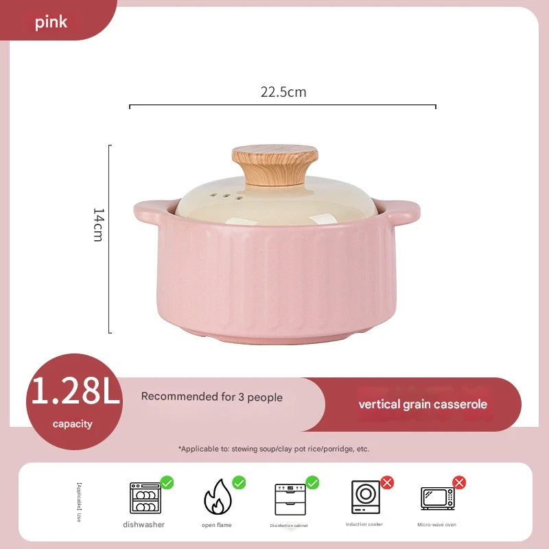 Modern Non Stick Ceramic Casserole Stew Pot