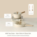 8 Piece Ceramic Non Stick Cookware Pot Pan Set