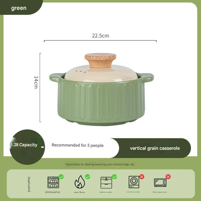 Modern Non Stick Ceramic Casserole Stew Pot