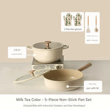8 Piece Ceramic Non Stick Cookware Pot Pan Set