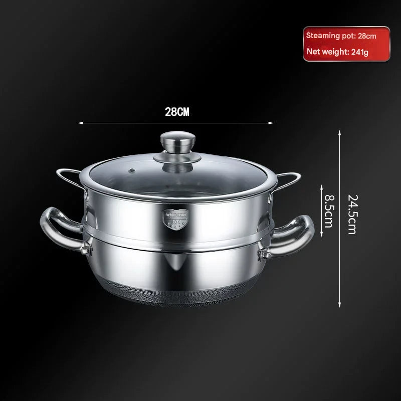 Stainless Steel Non Stick Frying Pan Cookware Pot Set