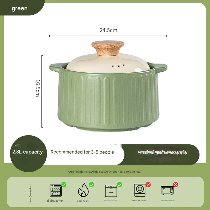 Modern Non Stick Ceramic Casserole Stew Pot