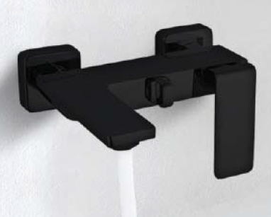 Matte Black Fiji Shower Faucet Modern Bathroom Set, view 2