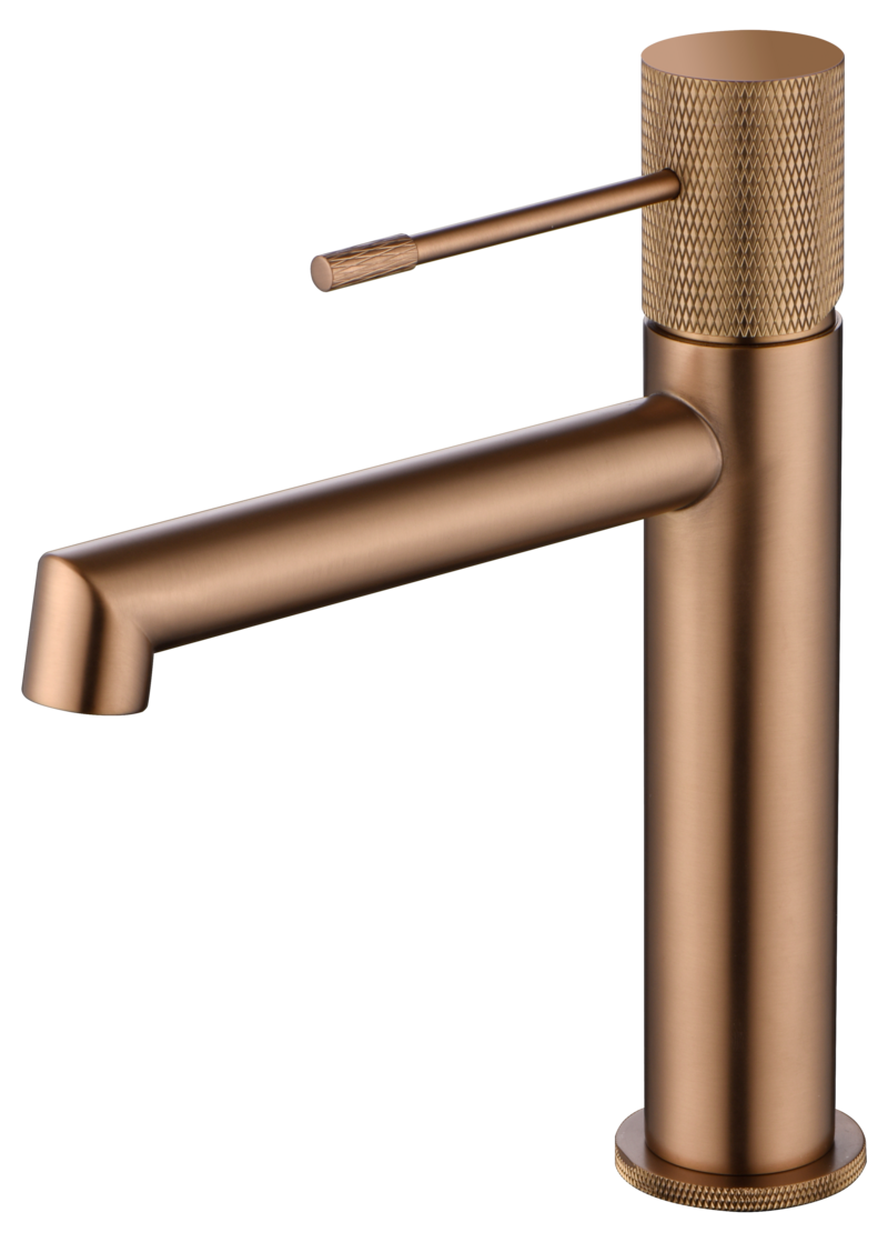Línea Lavabo Monomando Oro Rosa Cepillado