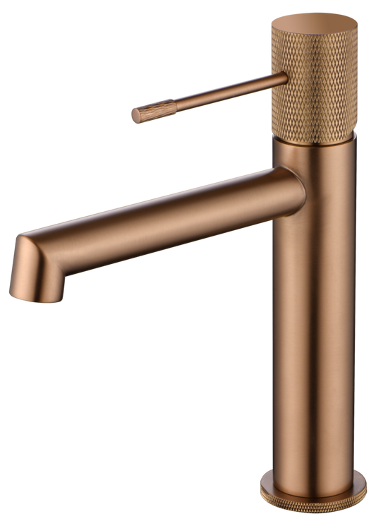 Línea Lavabo Monomando Oro Rosa Cepillado