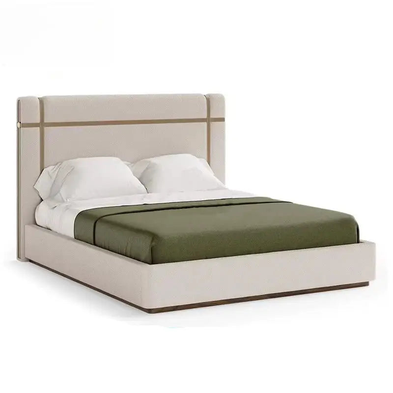 Italian Classic Birch Wood Double Bed Frame - Bedroom