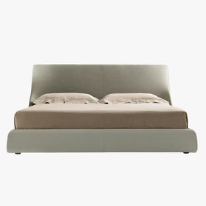 Italian Minimalist Platform Bed 200cm Padded Headrest