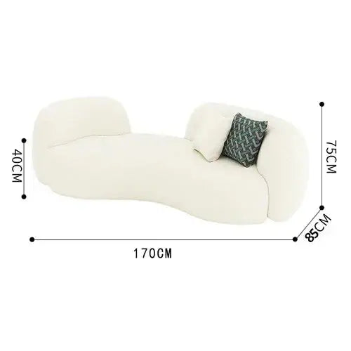 Italian Minimalist Nordic 2 Seater Couch Sofa - Sofa: 170 x 85 x 75 cm - Sofa