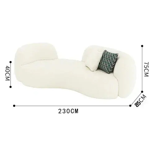 Italian Minimalist Nordic 2 Seater Couch Sofa - Sofa: 230 x 85 x 75 cm - Sofa