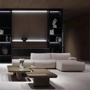 Italian Minimalist Pine Fabric Sofa - Green - Sofa