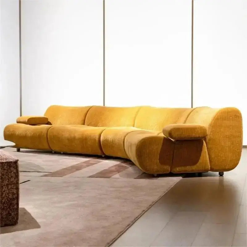 Italian Minimalist Pine Fabric Sofa - Green - Sofa