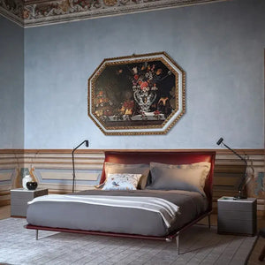 Minimalist PU Leather Double Antique Bed Frame - PU Leather - 150 cm - Bedroom