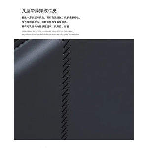 Italian Minimalist Saddle Leather Double Bed Frame - Bedroom