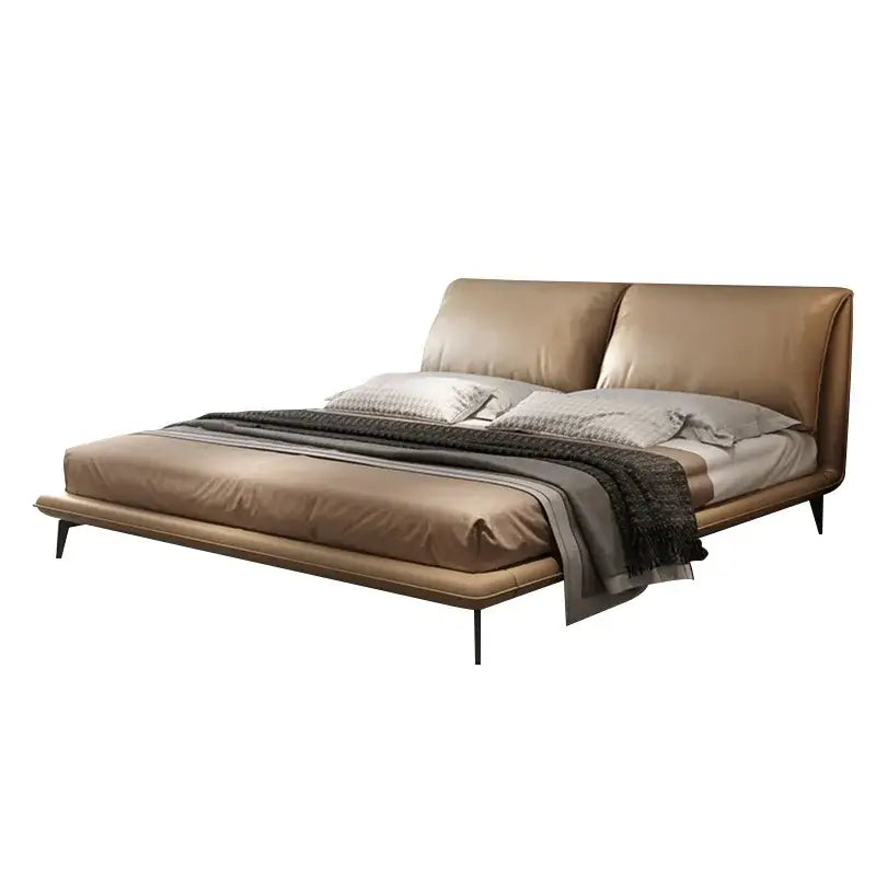 Italian Minimalist Soft Upholstered Bed Frame - Bedroom