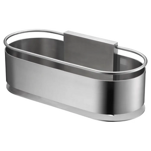 Brushed Nickel Soap Dish with Tempered Glass Tray, main product view