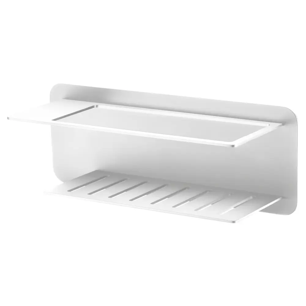 Matte white soap dish modern bathroom accessory on white background