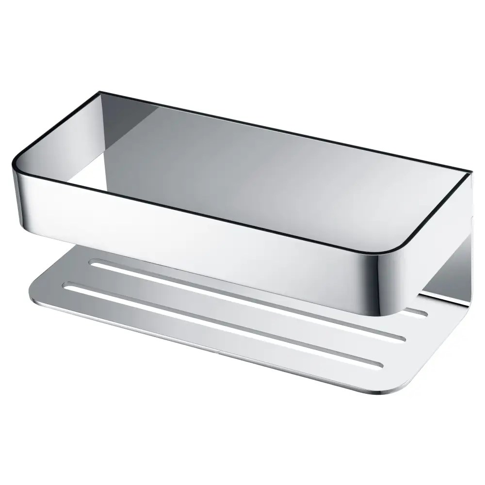Mayura chrome soap dish modern bathroom accessory polished finish closeup