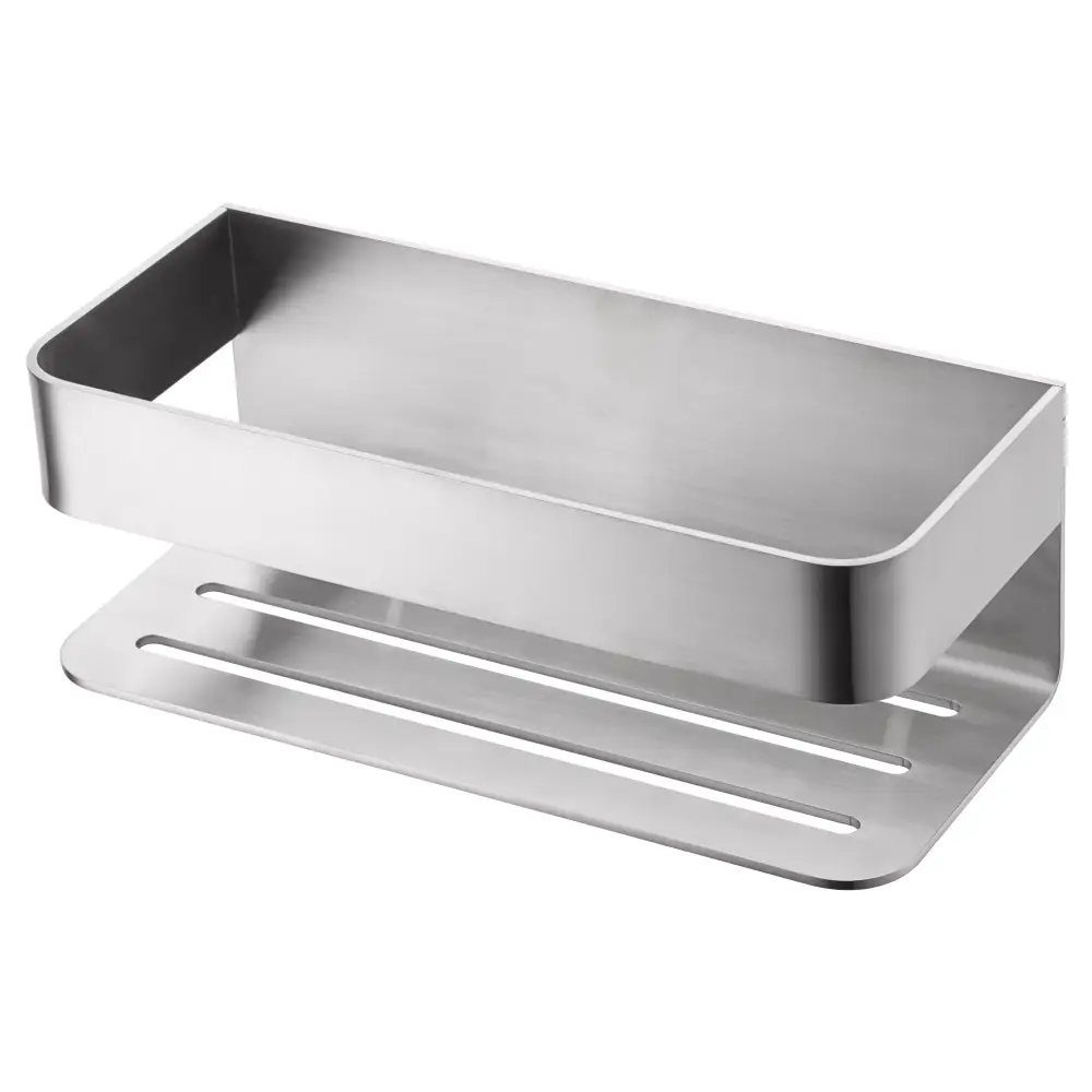 Brushed nickel soap dish with tempered glass tray bathroom accessory