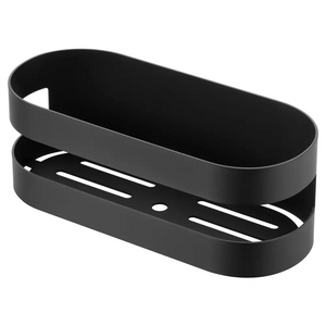 Matte Black Soap Dish Modern Bathroom Accessory, main product view