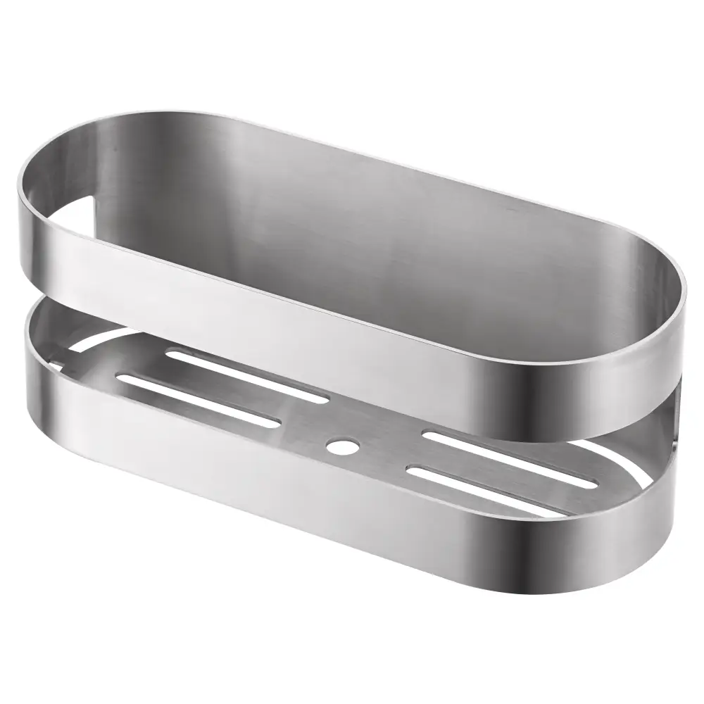 Brushed nickel wall soap dish with tempered glass bathroom accessory