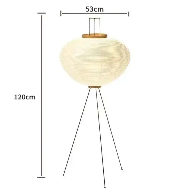 Japanese Paper Floor Lamp with Button Switch - Warm Neutral Cool Light - view 20