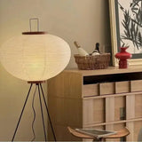 Japanese Paper Standing Light Button Switch Lamp - Lamp