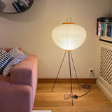 Japanese Paper Standing Light Button Switch Lamp - Lamp