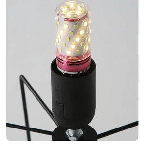 Japanese Paper Floor Lamp with Button Switch - Warm Neutral Cool Light - view 6