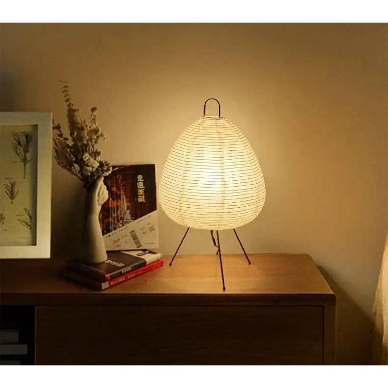 Japanese Paper Standing Light Button Switch Lamp - Lamp
