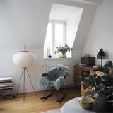 Japanese Paper Standing Light Button Switch Lamp - Lamp