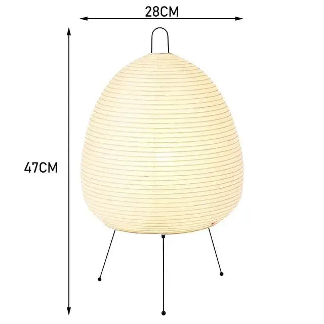 Japanese Paper Floor Lamp with Button Switch - Warm Neutral Cool Light - view 19