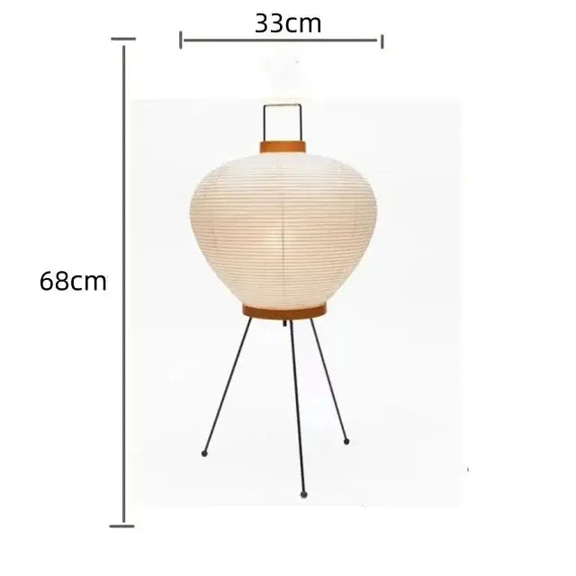 Japanese Paper Floor Lamp with Button Switch - Warm Neutral Cool Light - view 18