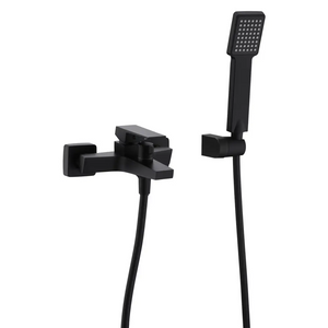 Matte Black Single-Lever Shower Set Modern Bath Kit, main product view
