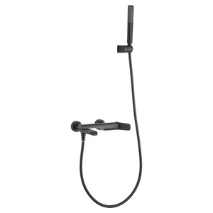 Matte Black Single Handle Shower Kit Modern Design, main product view