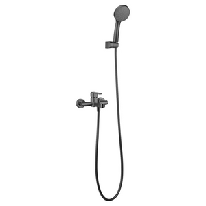 Matte Black Single Handle Shower Kit Modern Design, main product view