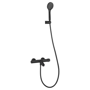 Matte Black Thermostatic Shower Kit with Eco-Valve, main product view