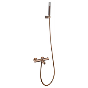 Genoa Brushed Rose Gold Thermostatic Shower Bath Kit, main product view