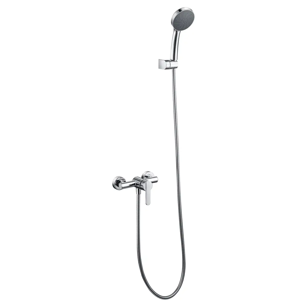 Roma Chrome Single Handle Shower Kit Modern Design