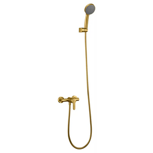 Brushed Gold Single Handle Shower Kit Modern Design, main product view