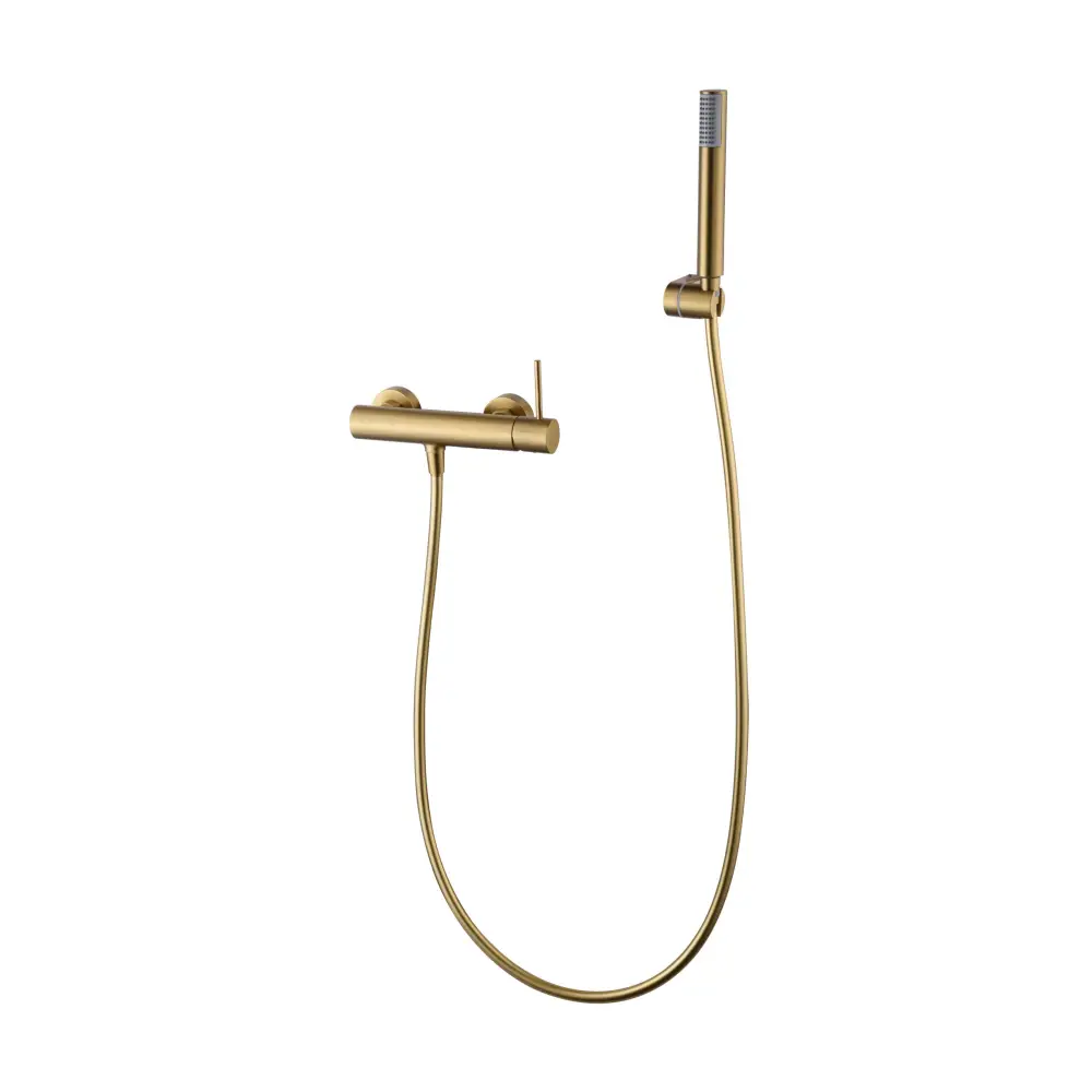 Monza Brushed Gold Shower Kit Single Handle Mixer