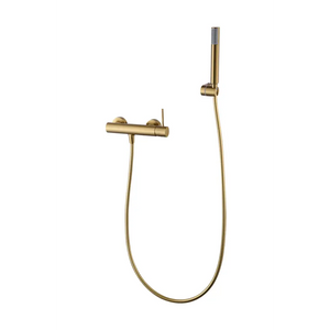Monza Brushed Gold Shower Kit Single Handle Mixer, main product view