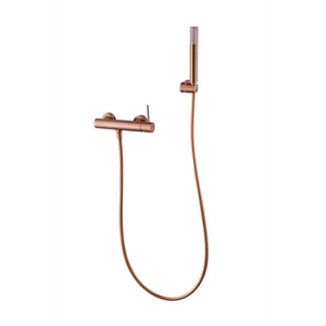 Monza Brushed Rose Gold Shower Kit Single Handle, main product view