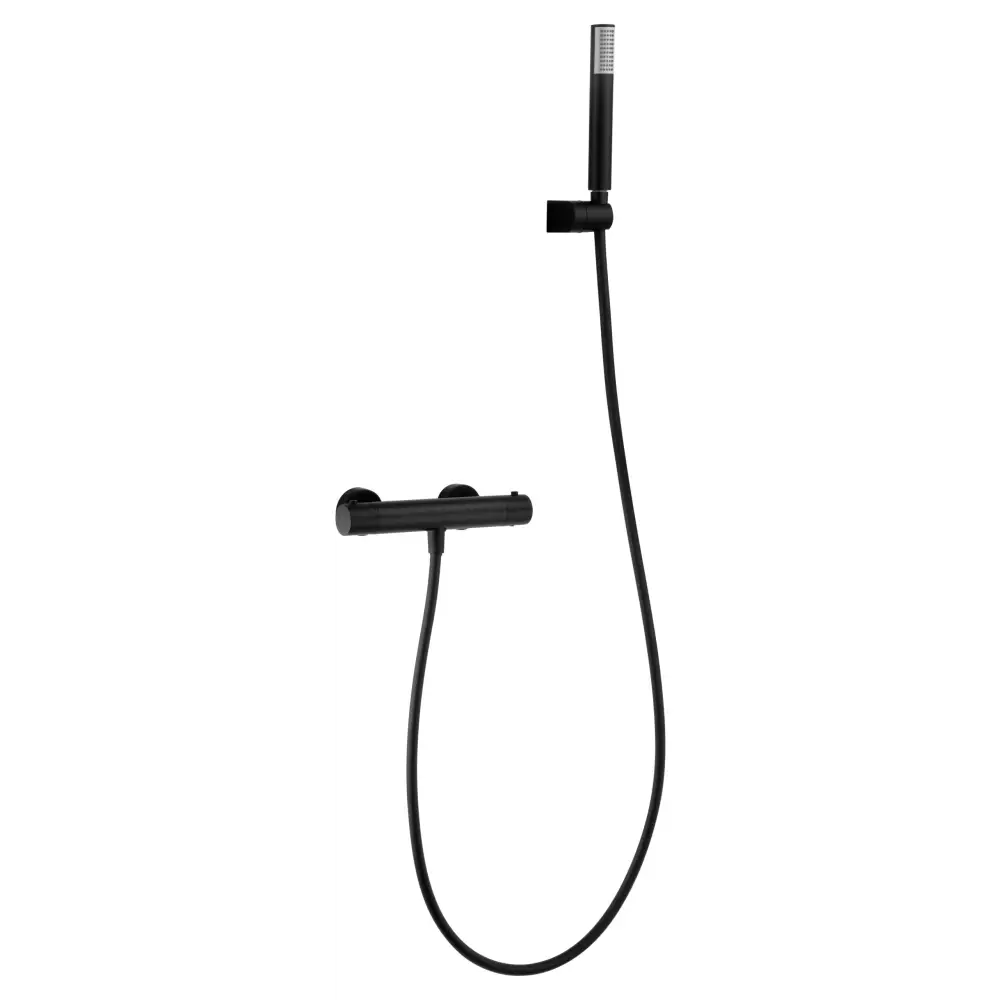 Monza Matte Black Thermostatic Shower Kit
