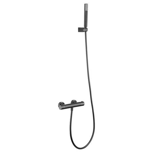 Kit Shower Thermostatic Genoa Black Gun Metal | IMEX - Shower Set