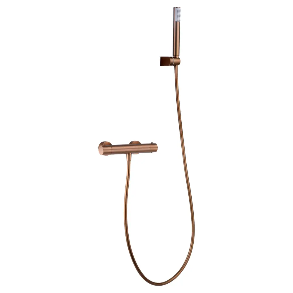 Kit Shower Thermostatic Monza Brushed Rose Gold | IMEX - Shower Set