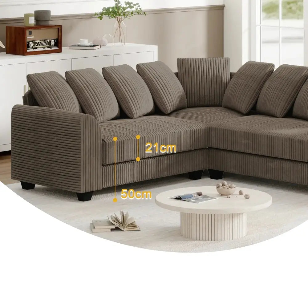 L Shaped Corner Modular Cushion Sofa - Sofa