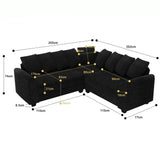 L Shaped Corner Modular Cushion Sofa - Sofa