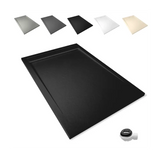 Large Shower Tray Slate Texture - 70X100 / Black - Bathroom
