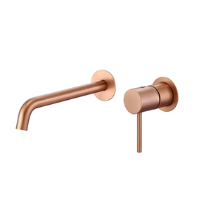 Monza Brushed Rose Gold Single Handle Bathroom Sink Faucet, main product view