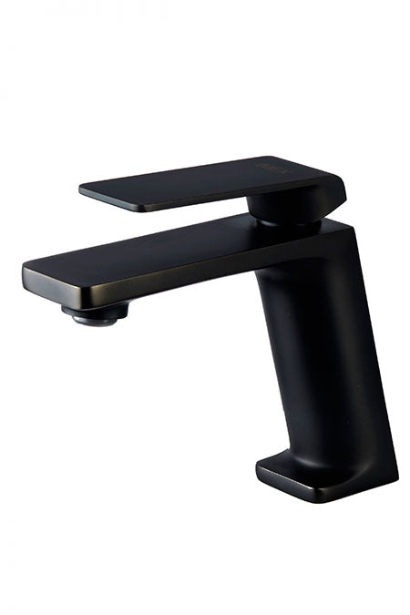 Matte Black Single Handle Bathroom Faucet Modern Design, view 2